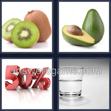 4 Images 1 Mot 6 lettres MOITIE