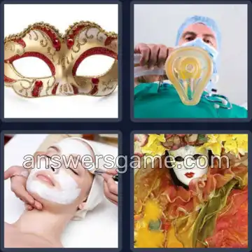 4 Images 1 Mot 6 lettres MASQUE