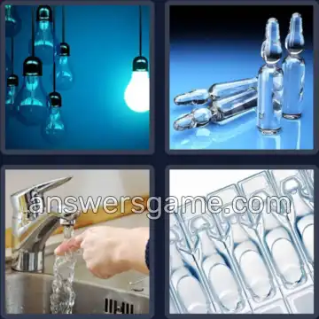 4 Images 1 Mot 7 lettres AMPOULE