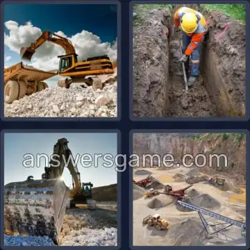 4 Images 1 Mot 7 lettres CREUSER