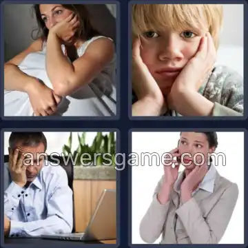 4 Images 1 Mot 7 lettres INQUIET