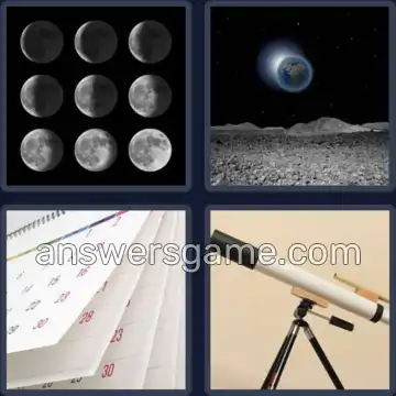 4 Images 1 Mot 7 lettres LUNAIRE