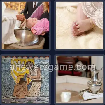 4 Images 1 Mot 7 lettres BAPTEME
