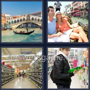 4 Images 1 Mot 7 lettres GONDOLE