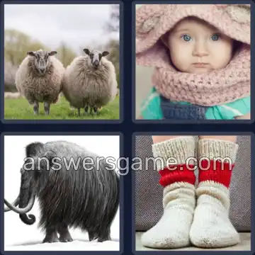 4 Images 1 Mot 7 lettres LAINEUX