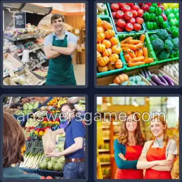 4 Images 1 Mot 7 lettres EPICIER