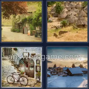 4 Images 1 Mot 7 lettres VILLAGE