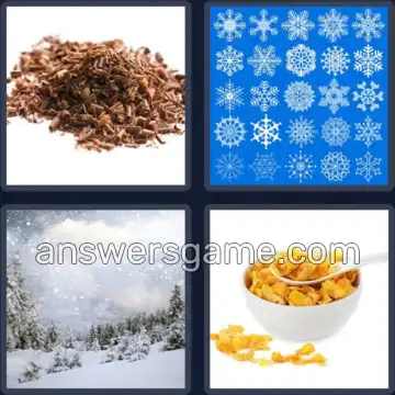 4 Images 1 Mot 7 lettres FLOCONS