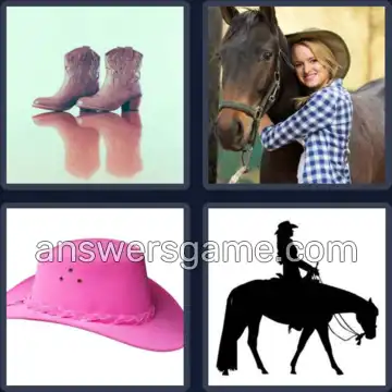 4 Images 1 Mot 7 lettres COWGIRL