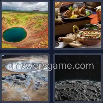 4 Images 1 Mot 7 lettres CRATERE