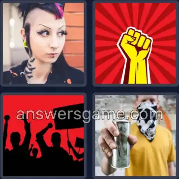 4 Images 1 Mot 7 lettres REBELLE