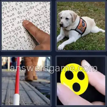 4 Images 1 Mot 7 lettres AVEUGLE