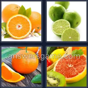 4 Images 1 Mot 7 lettres AGRUMES