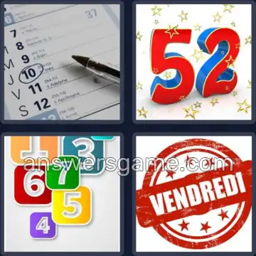 4 Images 1 Mot 7 lettres SEMAINE