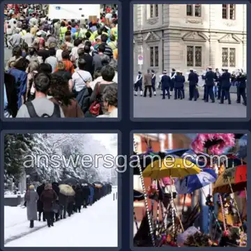 4 Images 1 Mot 7 lettres CORTEGE