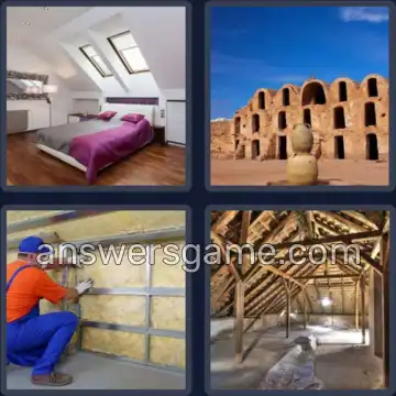 4 Images 1 Mot 7 lettres GRENIER
