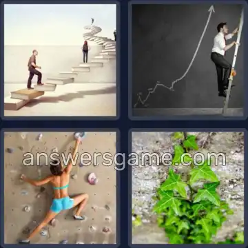 4 Images 1 Mot 7 lettres GRIMPER