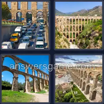 4 Images 1 Mot 7 lettres AQUEDUC