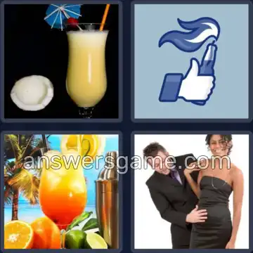 4 Images 1 Mot 8 lettres COCKTAIL