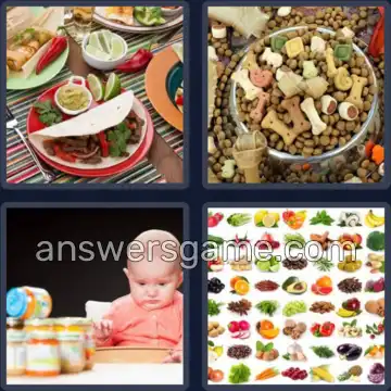 4 Images 1 Mot 8 lettres ALIMENTS