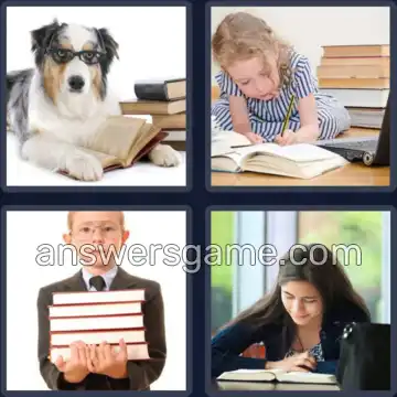 4 Images 1 Mot 8 lettres STUDIEUX