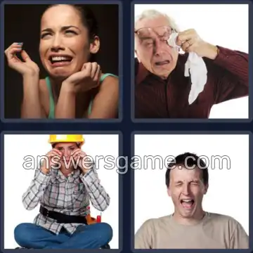 4 Images 1 Mot 8 lettres SANGLOTS