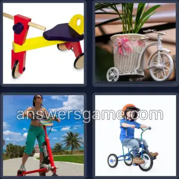 4 Images 1 Mot 8 lettres TRICYCLE