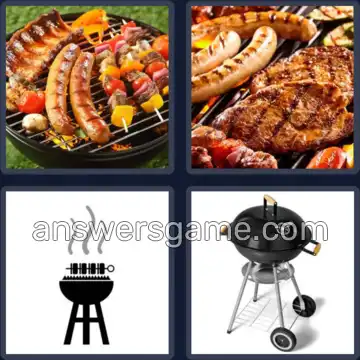 4 Images 1 Mot 8 lettres BARBECUE