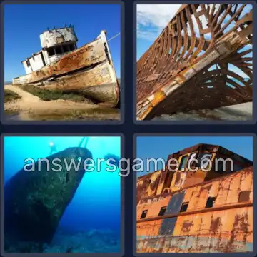 4 Images 1 Mot 8 lettres NAUFRAGE