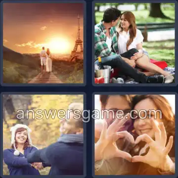 4 Images 1 Mot 8 lettres AMOUREUX