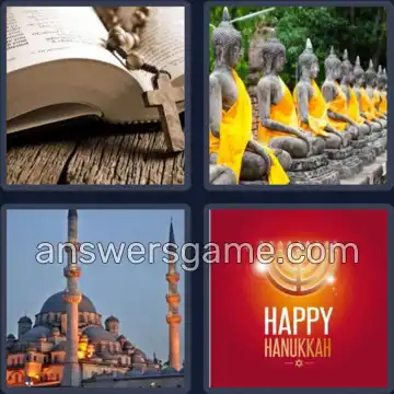 4 Images 1 Mot 8 lettres RELIGION