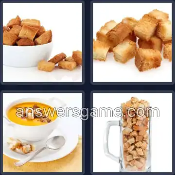 4 Images 1 Mot 8 lettres CROUTONS