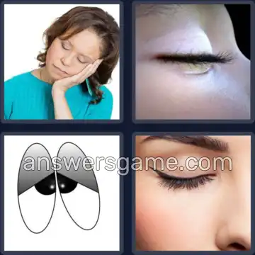 4 Images 1 Mot 9 lettres PAUPIERES