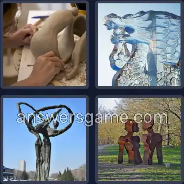 4 Images 1 Mot 9 lettres SCULPTURE