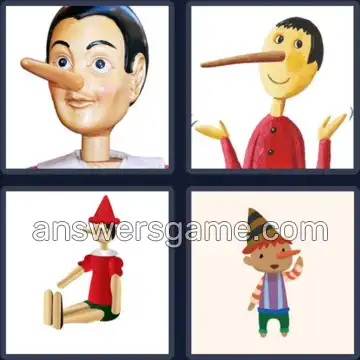 4 Images 1 Mot 9 lettres PINOCCHIO