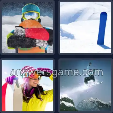 4 Images 1 Mot 9 lettres SNOWBOARD