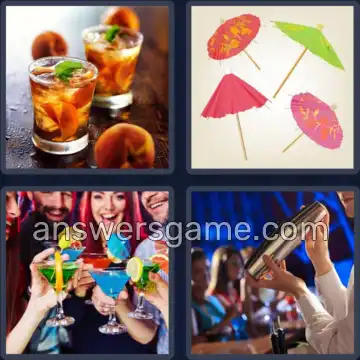 4 Images 1 Mot 9 lettres COCKTAILS