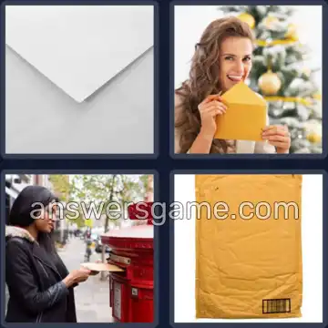 4 Images 1 Mot 9 lettres ENVELOPPE