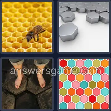 4 Images 1 Mot 9 lettres HEXAGONAL