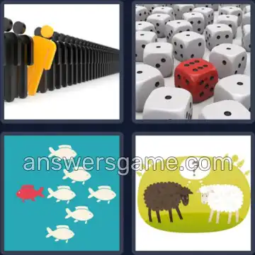 4 Images 1 Mot 9 lettres DIFFERENT