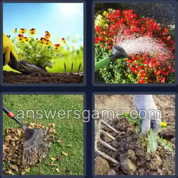 4 Images 1 Mot 9 lettres JARDINAGE