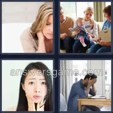 4 Images 1 Mot 9 lettres INQUIETER