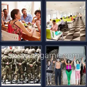 4 Images 1 Mot 9 lettres COMPAGNIE