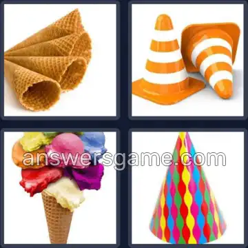 4 Immagini 1 Parola 4 lettere CONO