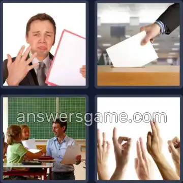 4 Immagini 1 Parola 4 lettere VOTO