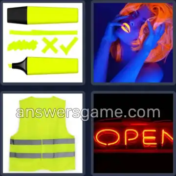 4 Immagini 1 Parola 4 lettere NEON