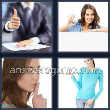 4 Immagini 1 Parola 5 lettere GESTO