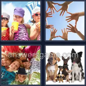 4 Immagini 1 Parola 5 lettere AMICI