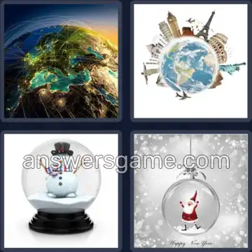 4 Immagini 1 Parola 5 lettere GLOBO