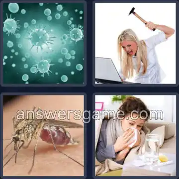 4 Immagini 1 Parola 5 lettere VIRUS
